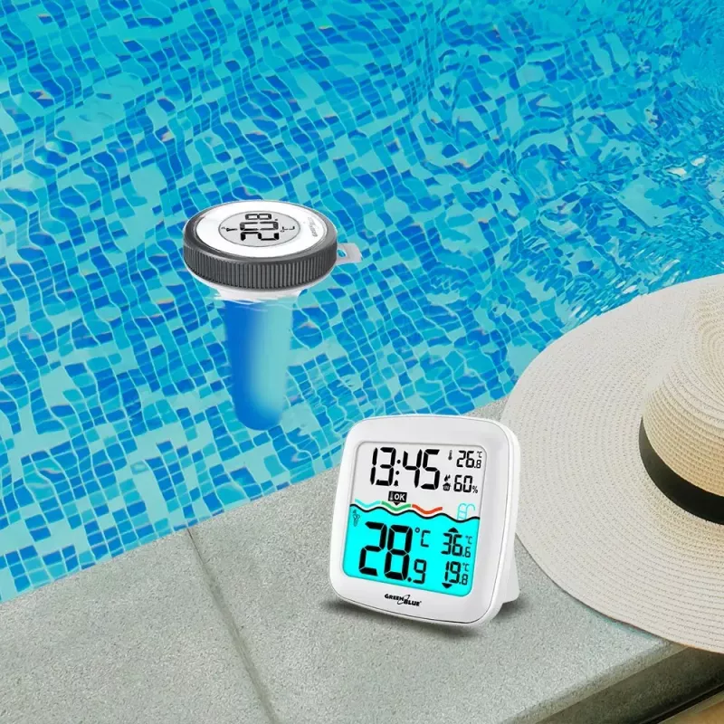 Sensore di temperatura wireless per piscina GreenBlue GB216 IPX7 impermeabile, modello GB216