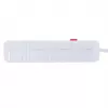 Ciabatta MACLEAN MCE393 W — 4 prese + 3×USB, 110–240V, 2,1A USB, 2500W, 3 m, bianco