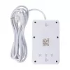 Ciabatta MACLEAN MCE393 W — 4 prese + 3×USB, 110–240V, 2,1A USB, 2500W, 3 m, bianco