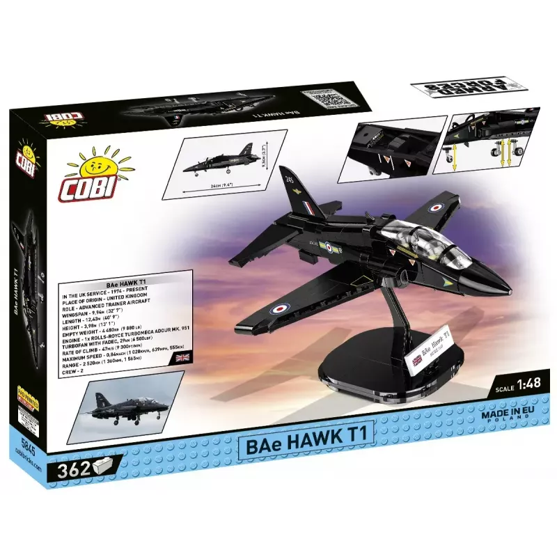 Giocattolo da costruzione Cobi BAe Hawk T1 kit modello 5845 pezzi di Cobi