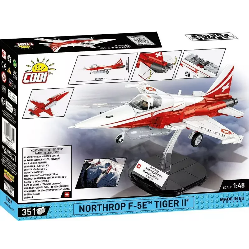 Giocattolo da costruzione Cobi Northrop F-5E Tiger II modello 5857 set di mattoncini