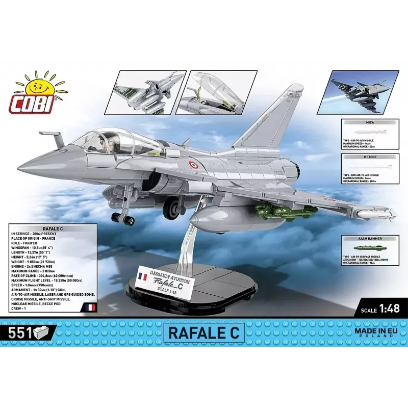 Set di mattoncini da costruzione Cobi Rafale C 551 pezzi modello COBl-5901
