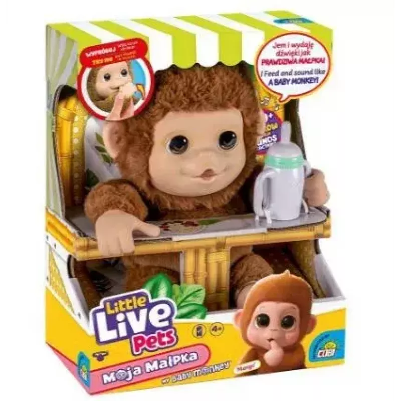 Giocattolo interattivo Cobi Little Live Pets Monkey MO-26613 — giocattolo animale domestico interattivo con suoni e movimenti