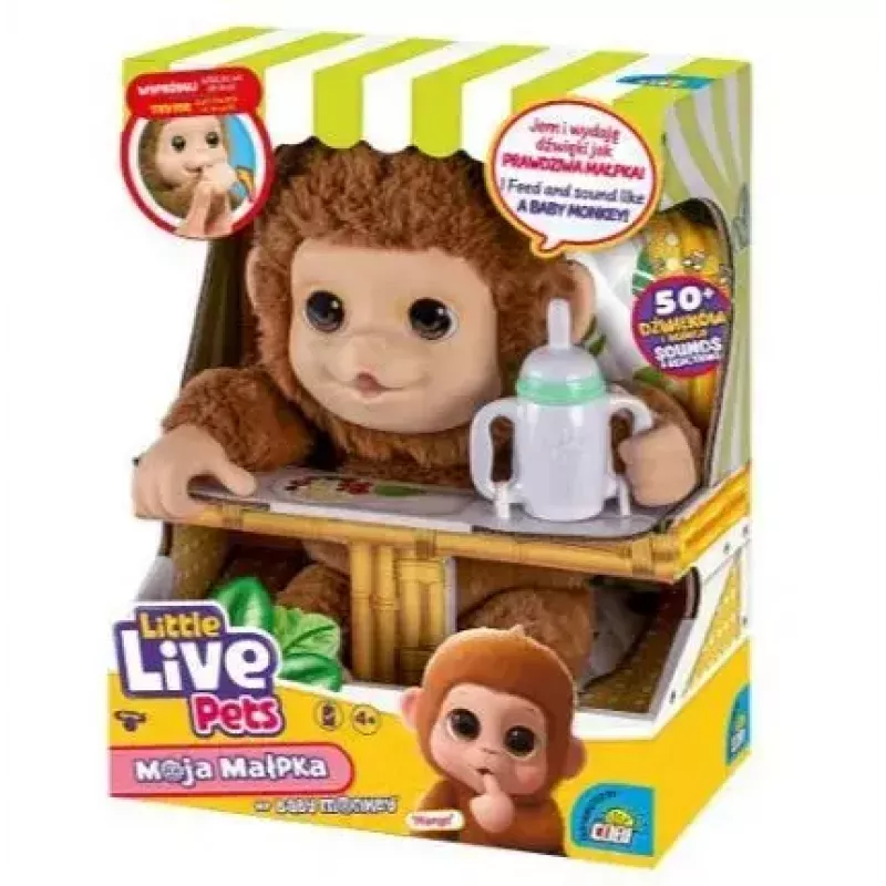 Giocattolo interattivo Cobi Little Live Pets Monkey MO-26613 — giocattolo animale domestico interattivo con suoni e movimenti