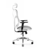 Sedia da ufficio ergonomica Diablo Chairs V-Basic bianco-grigio – altezza e inclinazione regolabili, braccioli, supporto lombare