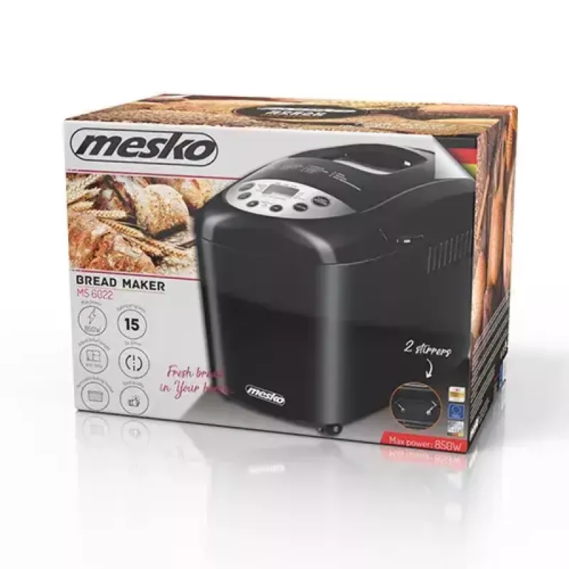 Macchina per il pane Mesko Home MS 6022 850 W nero timer digitale