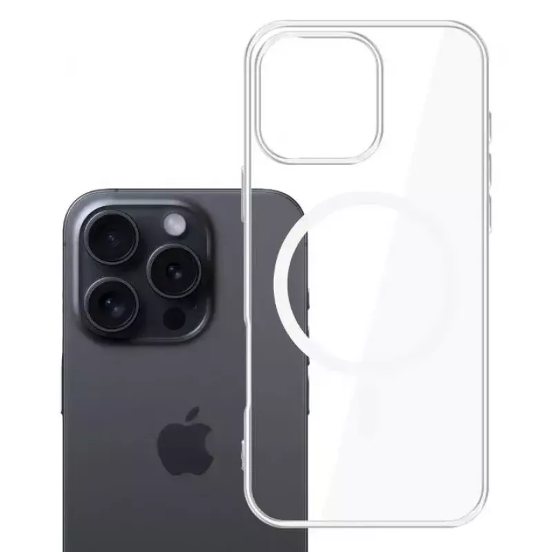 Cover 3MK Clear MagCase per Apple iPhone 16 Pro trasparente