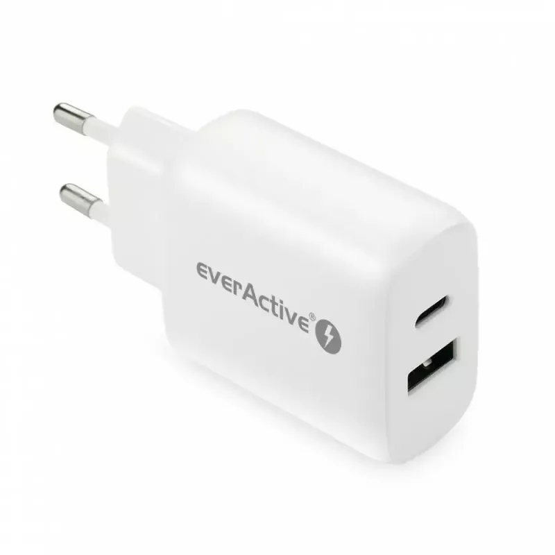 Caricabatterie USB-C everActive SC-370Q 25W QC3.0 ricarica rapida USB