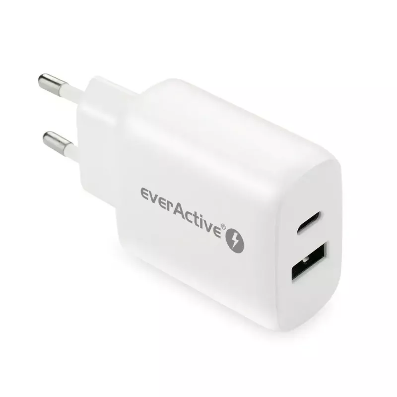 Caricabatterie USB-C everActive SC-370Q 25W QC3.0 ricarica rapida USB