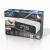 Sveglia Adler AD 1192W – sveglia da comodino compatta con caricabatterie wireless e ingresso AUX, bianco