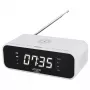 Sveglia Adler AD 1192W – sveglia da comodino compatta con caricabatterie wireless e ingresso AUX, bianco
