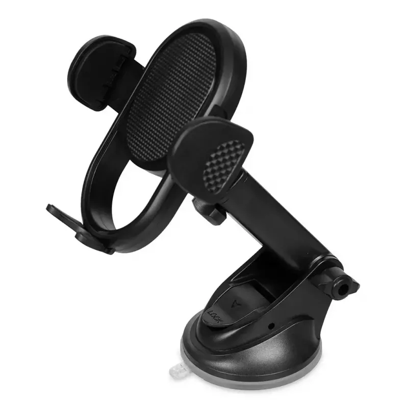 Supporto per cellulare da auto IBOX H-9 angolo regolabile universale compatibile con smartphone, supporto a ventosa, nero, plastica