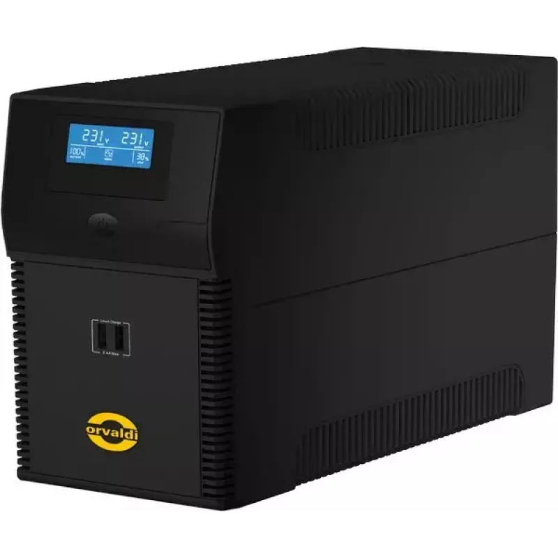 UPS ORVALDI ID1K5CH 1,5 kVA (900 W) line-interactive, batteria 24 V, LCD, USB, compatto nero