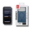 Custodia protettiva MagSafe Crong Hybrid Matte Magnetic per iPhone 17 Pro — PC + TPU, blu navy traslucido