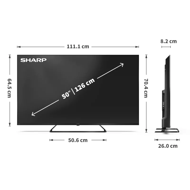 Sharp 50HP6265E TV 127 cm (50 pollici) 4K Ultra HD Smart TV Wi-Fi nero
