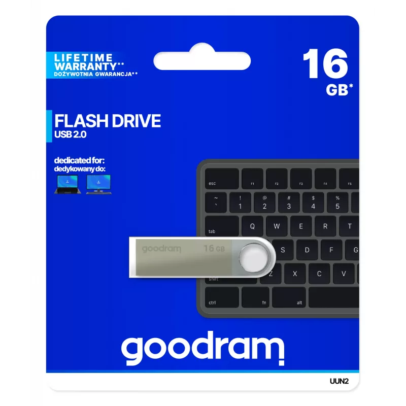 Goodram UUN2 chiavetta USB 16 GB USB Type-A 2.0 argento