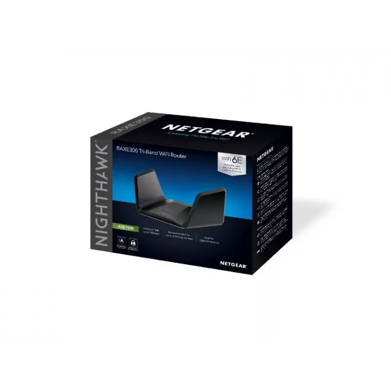 Netgear Nighthawk RAXE300 router wireless, Wi-Fi 6E, switch a 4 porte