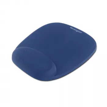 Kensington tappetino mouse in schiuma con poggiapolsi integrato blu, blu, monocromatico, schiuma, poggiapolsi