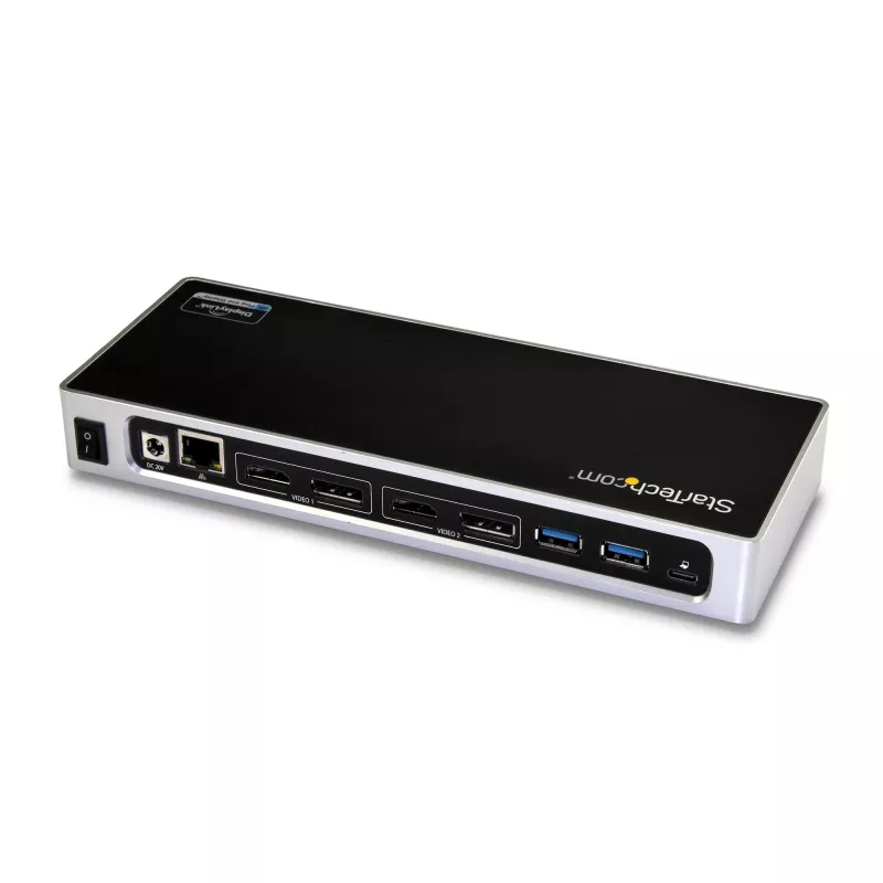 StarTech.com dock USB-C e USB-A - Dock dual-monitor 4K 60Hz DisplayPort + HDMI - Docking station ibrida USB 3.0 per laptop USB-C o USB-A - 6x USB Type-A, GbE - USB 3.1 Gen 1 - Mac/Windows
