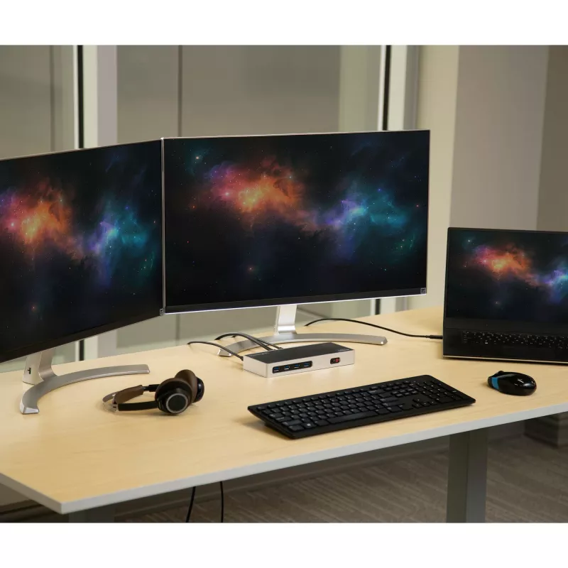 StarTech.com dock USB-C e USB-A - Dock dual-monitor 4K 60Hz DisplayPort + HDMI - Docking station ibrida USB 3.0 per laptop USB-C o USB-A - 6x USB Type-A, GbE - USB 3.1 Gen 1 - Mac/Windows