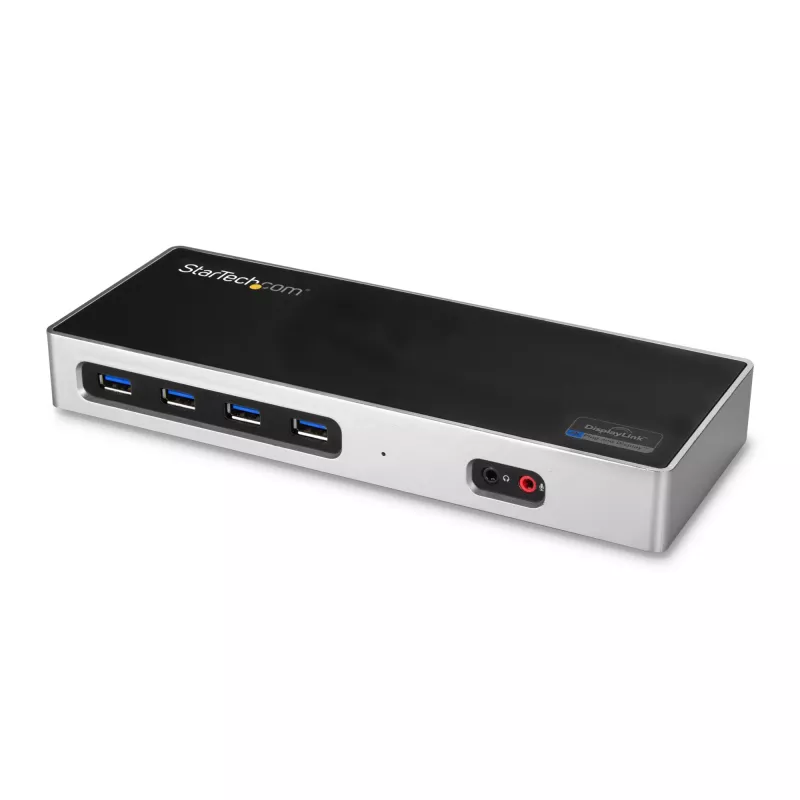StarTech.com dock USB-C e USB-A - Dock dual-monitor 4K 60Hz DisplayPort + HDMI - Docking station ibrida USB 3.0 per laptop USB-C o USB-A - 6x USB Type-A, GbE - USB 3.1 Gen 1 - Mac/Windows
