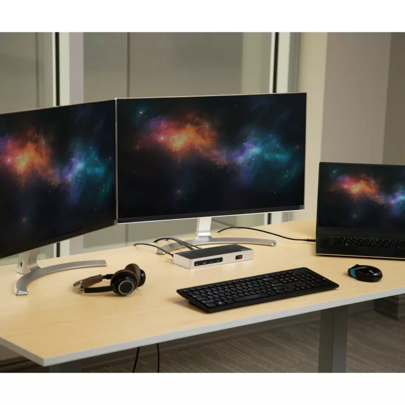 StarTech.com dock USB-C e USB-A - Dock dual-monitor 4K 60Hz DisplayPort + HDMI - Docking station ibrida USB 3.0 per laptop USB-C o USB-A - 6x USB Type-A, GbE - USB 3.1 Gen 1 - Mac/Windows