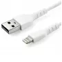 StarTech.com cavo USB-A a Lightning robusto bianco da 3 piedi (1m) – cavo di ricarica/sincronizzazione USB Type-A a Lightning in fibra aramidica heavy-duty – certificato Apple MFi iPad/iPhone 12