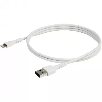StarTech.com cavo USB-A a Lightning robusto bianco da 3 piedi (1m) – cavo di ricarica/sincronizzazione USB Type-A a Lightning in fibra aramidica heavy-duty – certificato Apple MFi iPad/iPhone 12