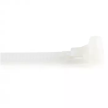 StarTech.com Fascette riutilizzabili da 15 cm – 7 mm di larghezza, 35 mm di diametro di fascicolazione, 22 kg di resistenza alla trazione, fascette in nylon rimovibili, interno/esterno, 94V-2/UL listate, 100 pezzi – Bianco
