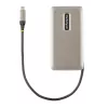 StarTech.com Adattatore multiporta USB-C, 4K 60Hz HDMI 2.0b, HDR, hub USB 3.2 Gen 2 10Gbps (2xUSB-C, 1xUSB-A), 100W PD Pass-Through, Mini Travel Dock, cavo da 12 pollici/30cm, docking station per laptop