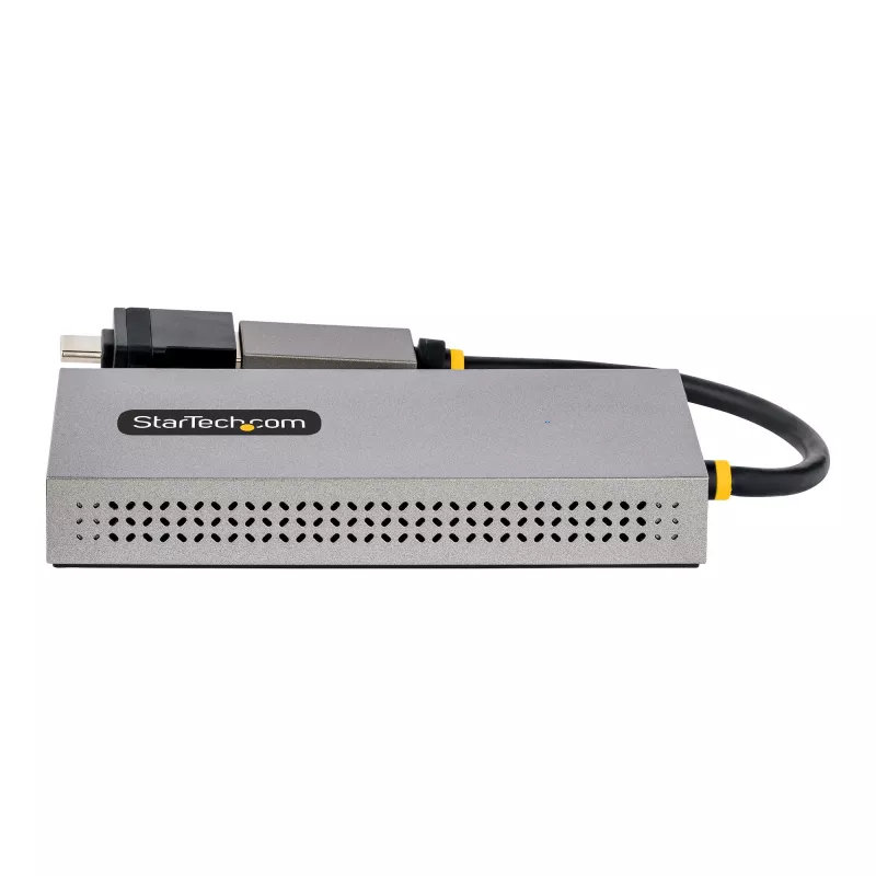 StarTech.com Adattatore USB a doppio HDMI, USB-A/C su 2 display HDMI (1x 4K30Hz, 1x 1080p), dongle USB-A a C integrato, cavo da 11 cm, adattatore display USB 3.0 a HDMI, Windows e macOS