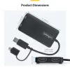 StarTech.com Adattatore USB a doppio HDMI, USB-A/C su 2 display HDMI (1x 4K30Hz, 1x 1080p), dongle USB-A a C integrato, cavo da 11 cm, adattatore display USB 3.0 a HDMI, Windows e macOS
