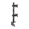StarTech.com Supporto da tavolo per 2 monitor impilati verticalmente, doppio 49 pollici, totale 32 kg, morsetto a C, sistema VESA Quick-Release, widescreen 16:9/ultrawide 32:9, TAA