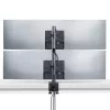 StarTech.com Supporto da tavolo per 2 monitor impilati verticalmente, doppio 49 pollici, totale 32 kg, morsetto a C, sistema VESA Quick-Release, widescreen 16:9/ultrawide 32:9, TAA