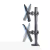 StarTech.com Supporto da tavolo per 2 monitor impilati verticalmente, doppio 49 pollici, totale 32 kg, morsetto a C, sistema VESA Quick-Release, widescreen 16:9/ultrawide 32:9, TAA