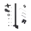 StarTech.com Supporto da tavolo per 2 monitor impilati verticalmente, doppio 49 pollici, totale 32 kg, morsetto a C, sistema VESA Quick-Release, widescreen 16:9/ultrawide 32:9, TAA