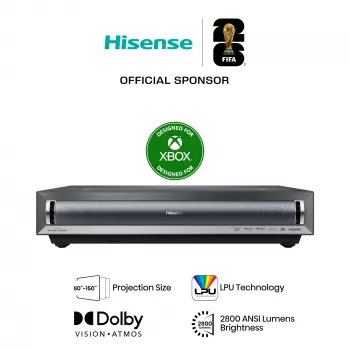 Televisore a proiezione Hisense PX3 proiettore a distanza ultra-corta 2800 ANSI Lumen UHD 4K (3840x2160) nero, grigio scuro