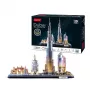 Puzzle 3D CubicFun City Line Dubai LED, 182 pezzi, 532×48 mm, da 10 anni