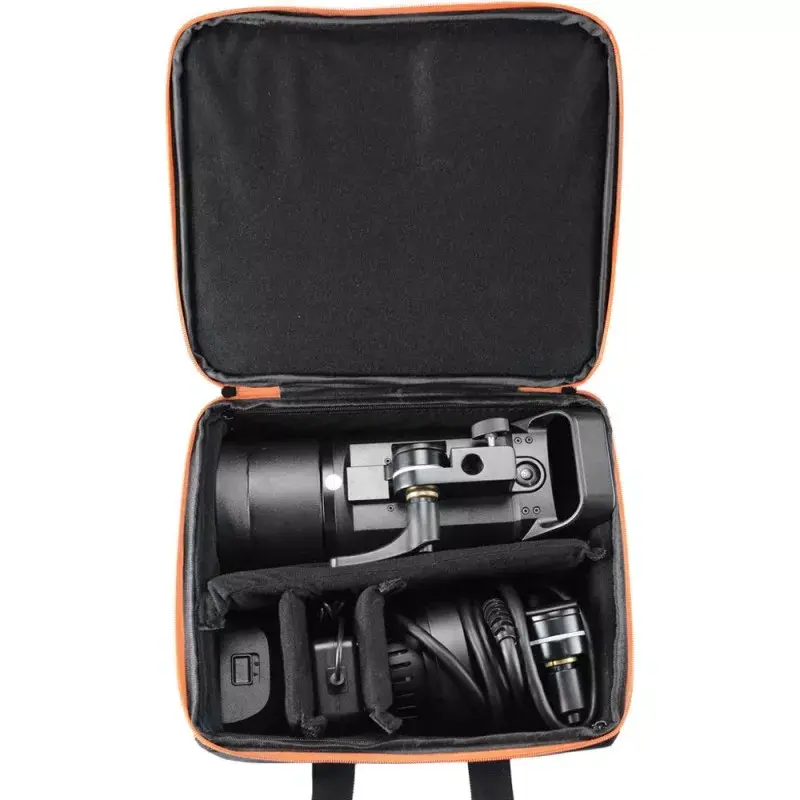 Borsa per fotocamera Godox CB-12 per AD600Pro, flanella/nylon, nero e arancione, con tracolla