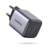 Caricabatterie USB-C Ugreen 90573 Nexode 45W GaN Mini, uso interno, AC, 20 V, 4,05 A, nero, grigio