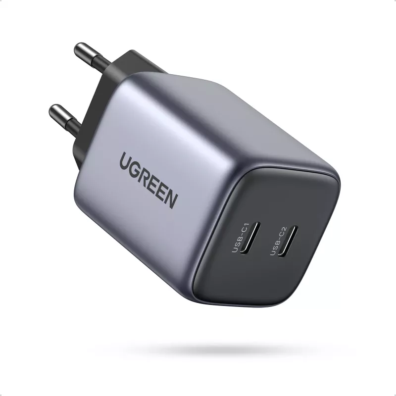 Caricabatterie USB-C Ugreen 90573 Nexode 45W GaN Mini, uso interno, AC, 20 V, 4,05 A, nero, grigio