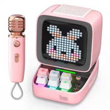Altoparlante portatile mono Divoom Ditoo-Mic Mini rosa