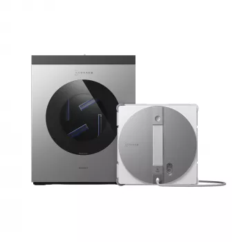 Robot lavavetri Ecovacs WINBOT W3 OMNI, batteria ricaricabile 4500 mAh, 270×270×76 mm, argento/bianco