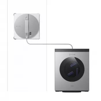 Robot lavavetri Ecovacs WINBOT W3 OMNI, batteria ricaricabile 4500 mAh, 270×270×76 mm, argento/bianco