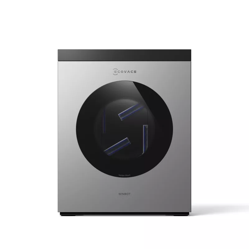 Robot lavavetri Ecovacs WINBOT W3 OMNI, batteria ricaricabile 4500 mAh, 270×270×76 mm, argento/bianco