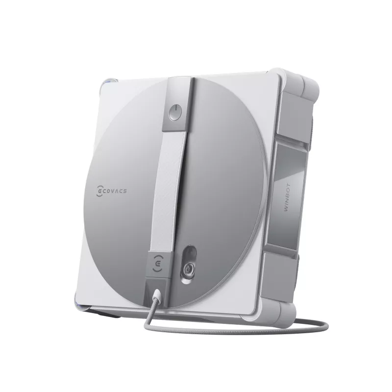 Robot lavavetri Ecovacs WINBOT W3 OMNI, batteria ricaricabile 4500 mAh, 270×270×76 mm, argento/bianco