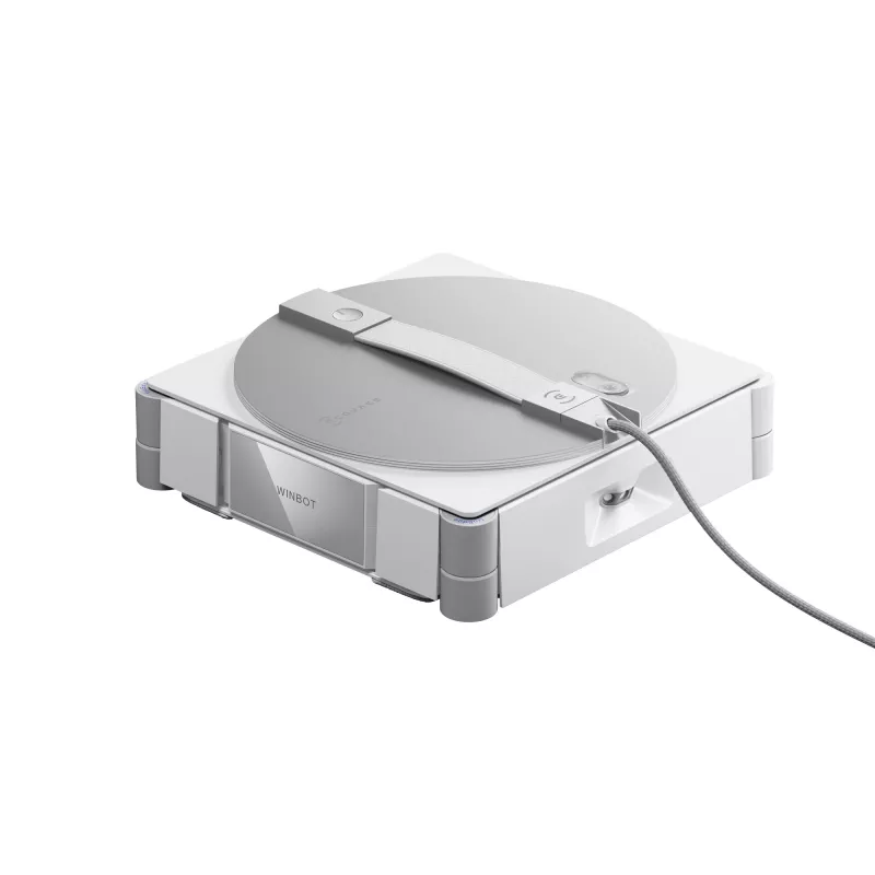 Robot lavavetri Ecovacs WINBOT W3 OMNI, batteria ricaricabile 4500 mAh, 270×270×76 mm, argento/bianco