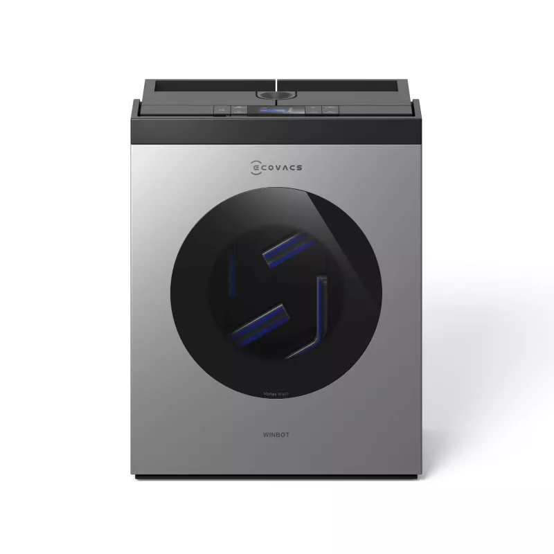 Robot lavavetri Ecovacs WINBOT W3 OMNI, batteria ricaricabile 4500 mAh, 270×270×76 mm, argento/bianco