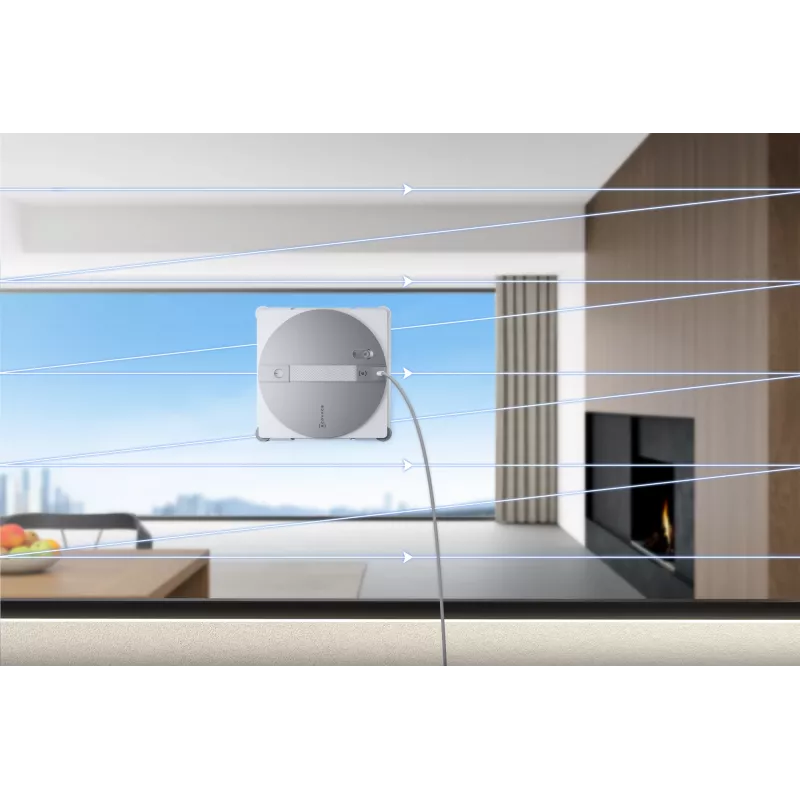 Robot lavavetri Ecovacs WINBOT W3 OMNI, batteria ricaricabile 4500 mAh, 270×270×76 mm, argento/bianco