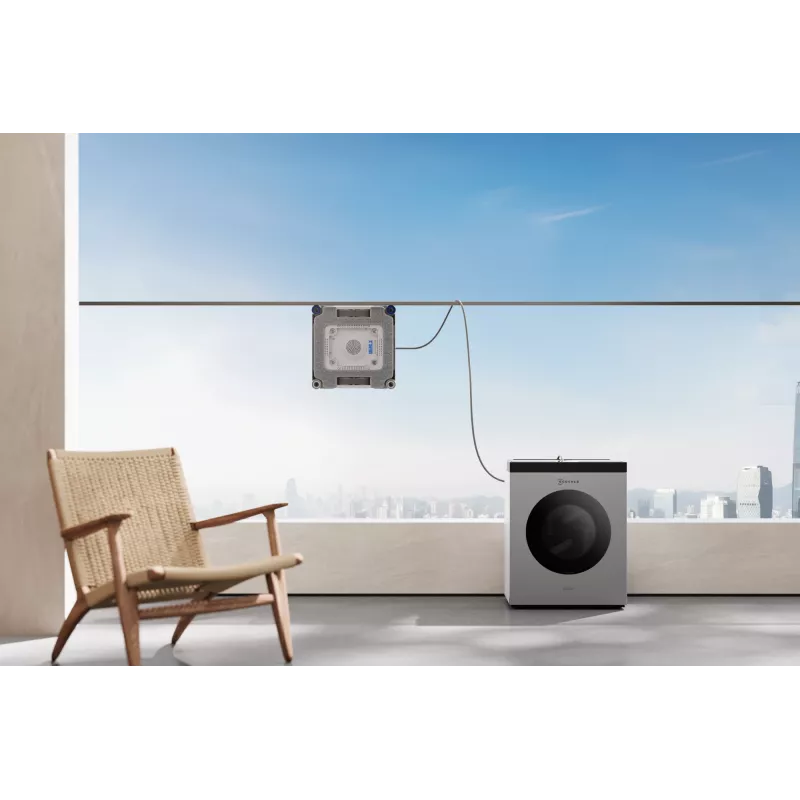 Robot lavavetri Ecovacs WINBOT W3 OMNI, batteria ricaricabile 4500 mAh, 270×270×76 mm, argento/bianco